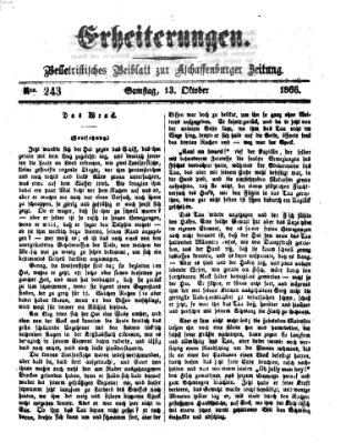 Erheiterungen (Aschaffenburger Zeitung) Samstag 13. Oktober 1866