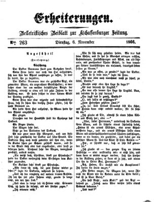 Erheiterungen (Aschaffenburger Zeitung) Dienstag 6. November 1866
