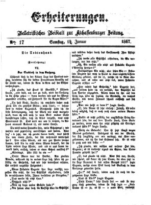 Erheiterungen (Aschaffenburger Zeitung) Samstag 19. Januar 1867