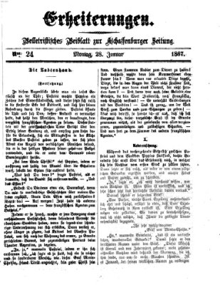 Erheiterungen (Aschaffenburger Zeitung) Montag 28. Januar 1867