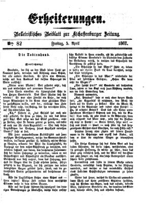Erheiterungen (Aschaffenburger Zeitung) Freitag 5. April 1867
