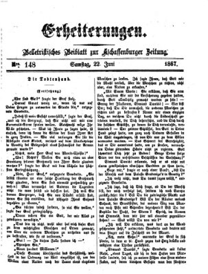 Erheiterungen (Aschaffenburger Zeitung) Samstag 22. Juni 1867