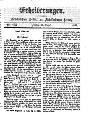 Erheiterungen (Aschaffenburger Zeitung) Freitag 16. August 1867