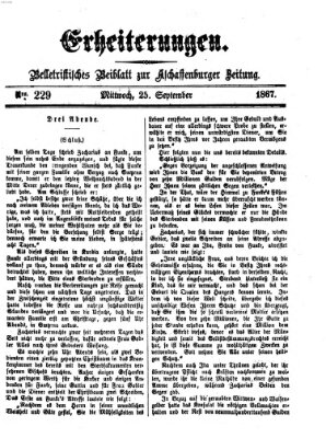 Erheiterungen (Aschaffenburger Zeitung) Mittwoch 25. September 1867