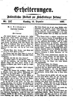 Erheiterungen (Aschaffenburger Zeitung) Samstag 14. Dezember 1867