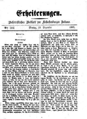 Erheiterungen (Aschaffenburger Zeitung) Montag 23. Dezember 1867