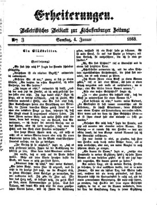 Erheiterungen (Aschaffenburger Zeitung) Samstag 4. Januar 1868