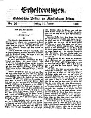 Erheiterungen (Aschaffenburger Zeitung) Freitag 31. Januar 1868