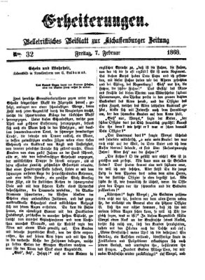 Erheiterungen (Aschaffenburger Zeitung) Freitag 7. Februar 1868