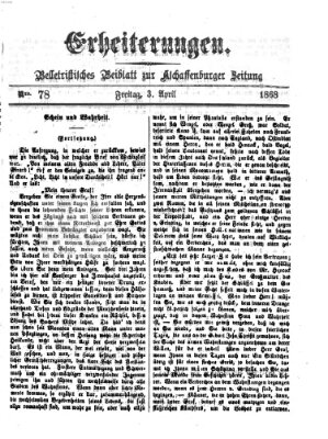 Erheiterungen (Aschaffenburger Zeitung) Freitag 3. April 1868