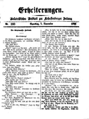 Erheiterungen (Aschaffenburger Zeitung) Samstag 7. November 1868