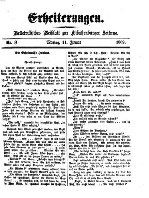Erheiterungen (Aschaffenburger Zeitung) Montag 11. Januar 1869