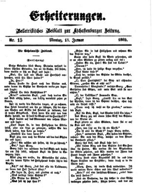 Erheiterungen (Aschaffenburger Zeitung) Montag 18. Januar 1869