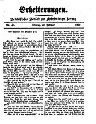 Erheiterungen (Aschaffenburger Zeitung) Montag 22. Februar 1869