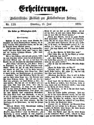 Erheiterungen (Aschaffenburger Zeitung) Dienstag 15. Juni 1869