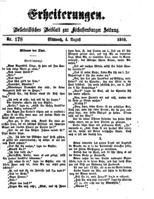 Erheiterungen (Aschaffenburger Zeitung) Mittwoch 4. August 1869