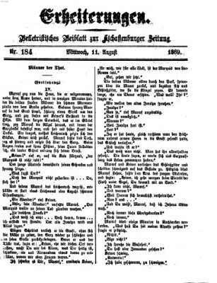 Erheiterungen (Aschaffenburger Zeitung) Mittwoch 11. August 1869