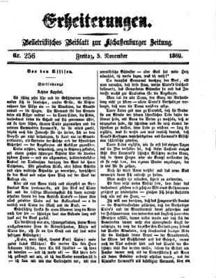 Erheiterungen (Aschaffenburger Zeitung) Freitag 5. November 1869