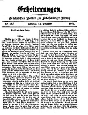 Erheiterungen (Aschaffenburger Zeitung) Dienstag 14. Dezember 1869