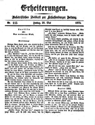 Erheiterungen (Aschaffenburger Zeitung) Freitag 20. Mai 1870