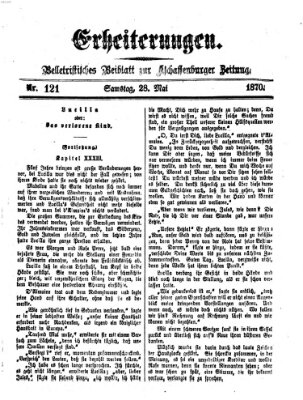Erheiterungen (Aschaffenburger Zeitung) Samstag 28. Mai 1870
