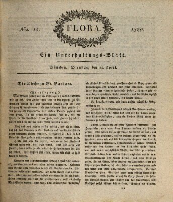 Flora (Baierische National-Zeitung) Dienstag 25. April 1820