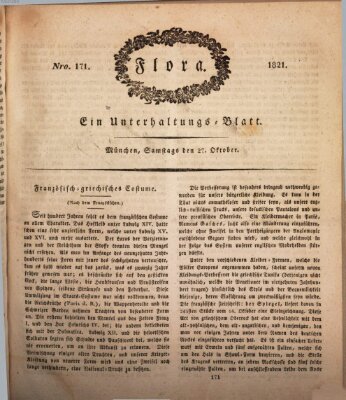 Flora (Baierische National-Zeitung) Samstag 27. Oktober 1821
