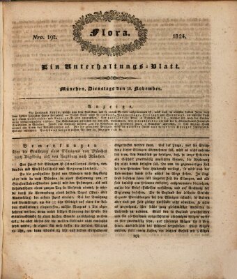 Flora (Baierische National-Zeitung) Dienstag 30. November 1824