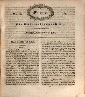 Flora (Baierische National-Zeitung) Freitag 15. Juli 1825