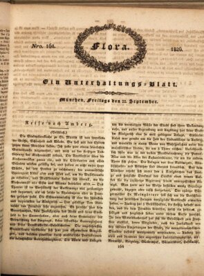 Flora (Baierische National-Zeitung) Freitag 22. September 1826