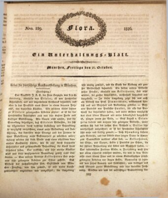 Flora (Baierische National-Zeitung) Freitag 27. Oktober 1826