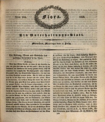 Flora (Baierische National-Zeitung) Montag 21. Juli 1828