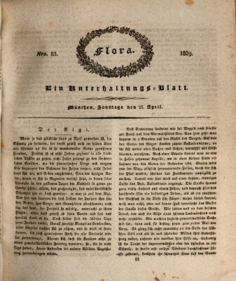 Flora (Baierische National-Zeitung) Sonntag 26. April 1829