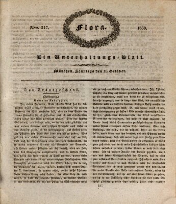 Flora (Baierische National-Zeitung) Sonntag 31. Oktober 1830