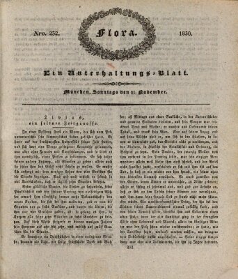 Flora (Baierische National-Zeitung) Sonntag 21. November 1830