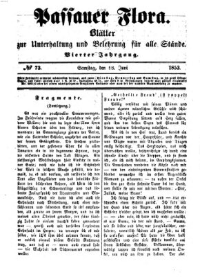 Passauer Flora Samstag 18. Juni 1853