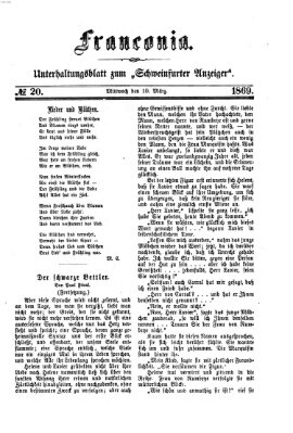 Franconia (Schweinfurter Anzeiger) Mittwoch 10. März 1869
