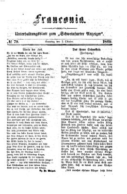 Franconia (Schweinfurter Anzeiger) Samstag 2. Oktober 1869