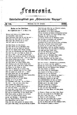 Franconia (Schweinfurter Anzeiger) Mittwoch 20. Oktober 1869