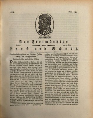 Der Freimüthige oder Ernst und Scherz (Der Freimüthige oder Unterhaltungsblatt für gebildete, unbefangene Leser) Freitag 20. Juli 1804
