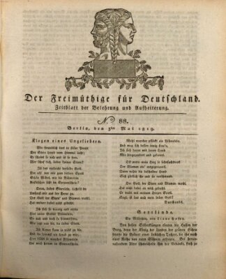 Der Freimüthige für Deutschland Montag 3. Mai 1819