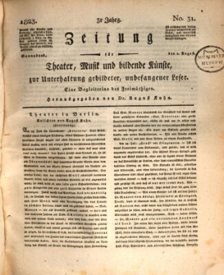 Der Freimüthige oder Unterhaltungsblatt für gebildete, unbefangene Leser Samstag 2. August 1823