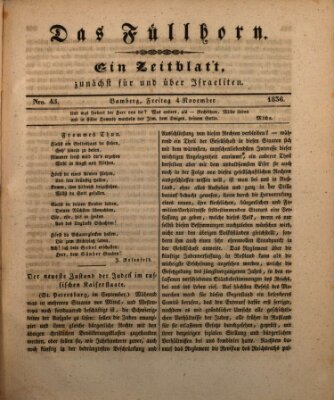 Das Füllhorn Freitag 4. November 1836