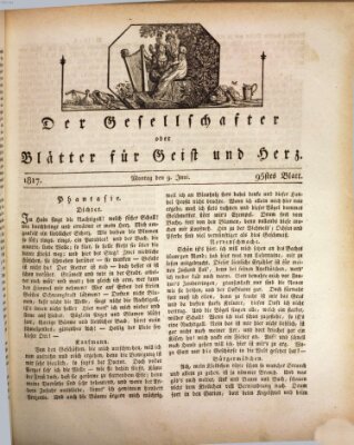 Der Gesellschafter oder Blätter für Geist und Herz Montag 9. Juni 1817