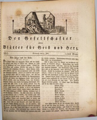 Der Gesellschafter oder Blätter für Geist und Herz Mittwoch 9. Juli 1817