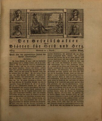 Der Gesellschafter oder Blätter für Geist und Herz Mittwoch 4. August 1819