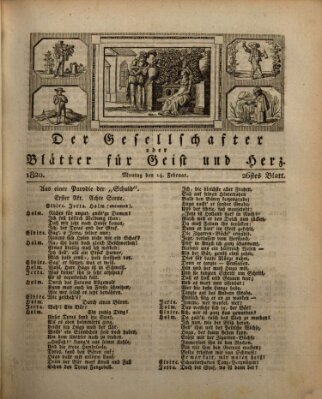 Der Gesellschafter oder Blätter für Geist und Herz Montag 14. Februar 1820