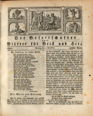 Der Gesellschafter oder Blätter für Geist und Herz Montag 4. Dezember 1820