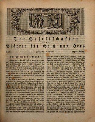 Der Gesellschafter oder Blätter für Geist und Herz Freitag 16. Februar 1821