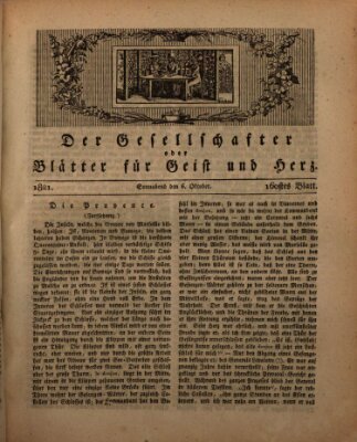 Der Gesellschafter oder Blätter für Geist und Herz Samstag 6. Oktober 1821